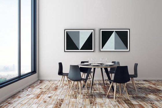 Geometric Shape Diptych 2