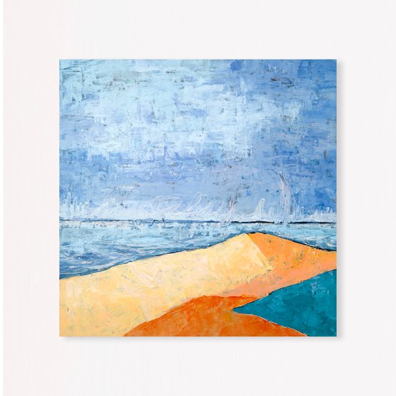 Beach (Original, 36"x36" | 91x91 cm)