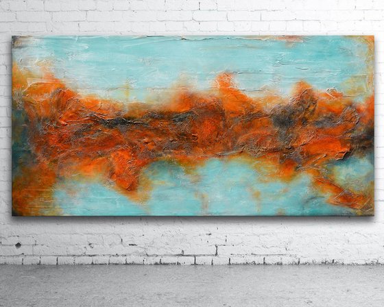 Timeless dream - Large Abstract Painting 72"x36"