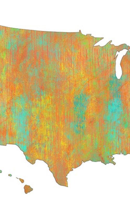 USA Map 1 by Marlene Watson