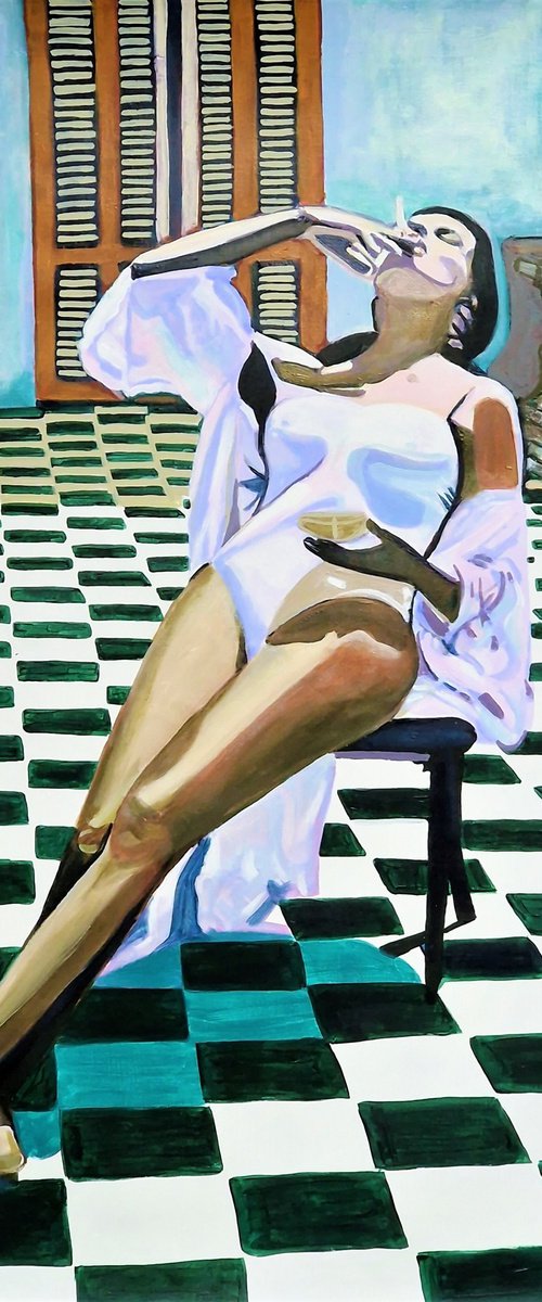 Relaxation / 100 x 90 x 0,1 cm by Alexandra Djokic
