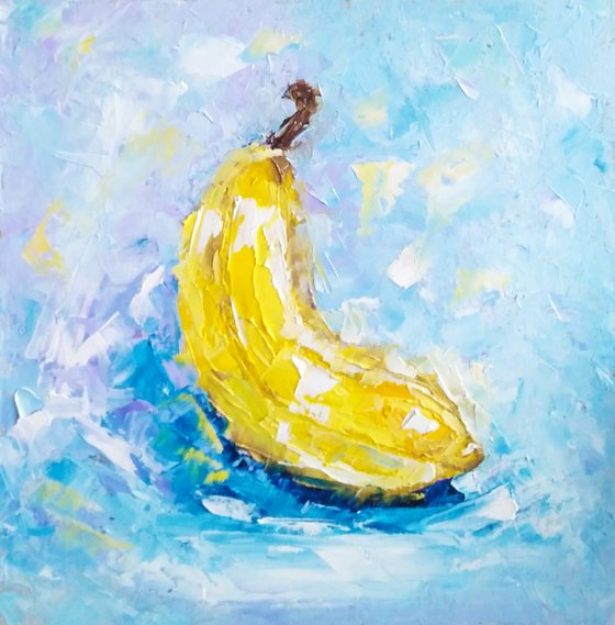 Pear and banana (diptych)