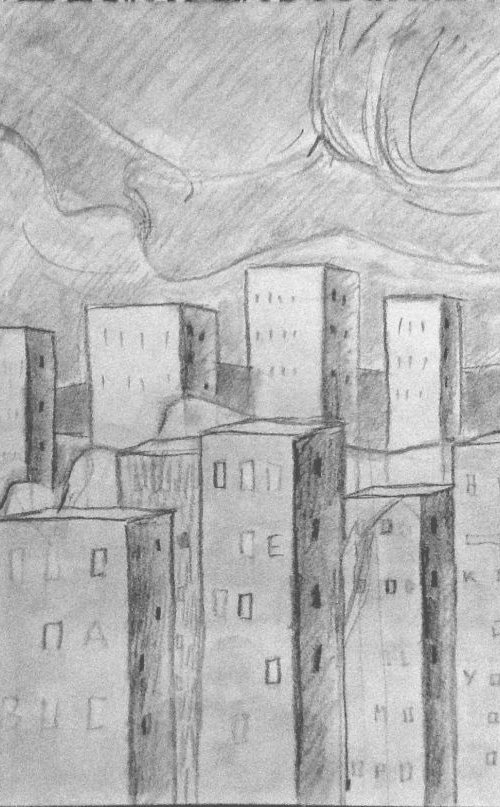 Cityscape sketch 2 by paolo beneforti