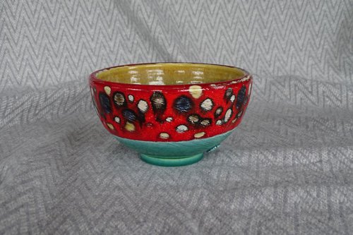 Dotted red Bowl by Zsolt Pinter