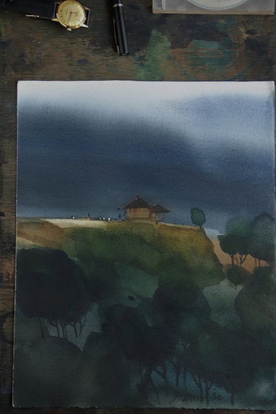 Mystical temple, hill top