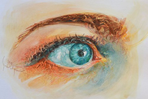 The sea eye colour sketch by Grama  Gabriel