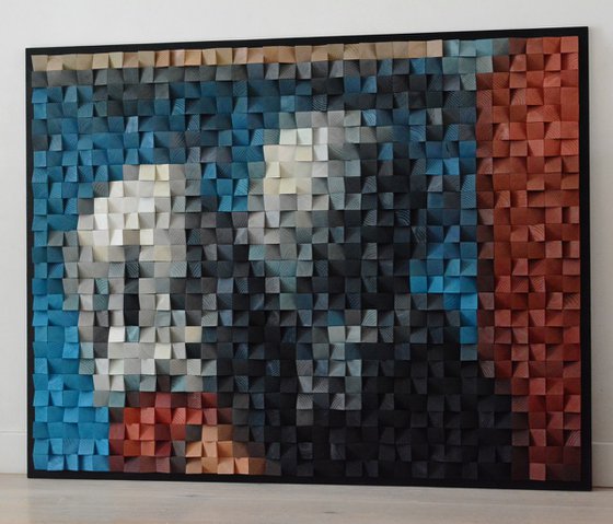 Wooden art "The Lovers"
