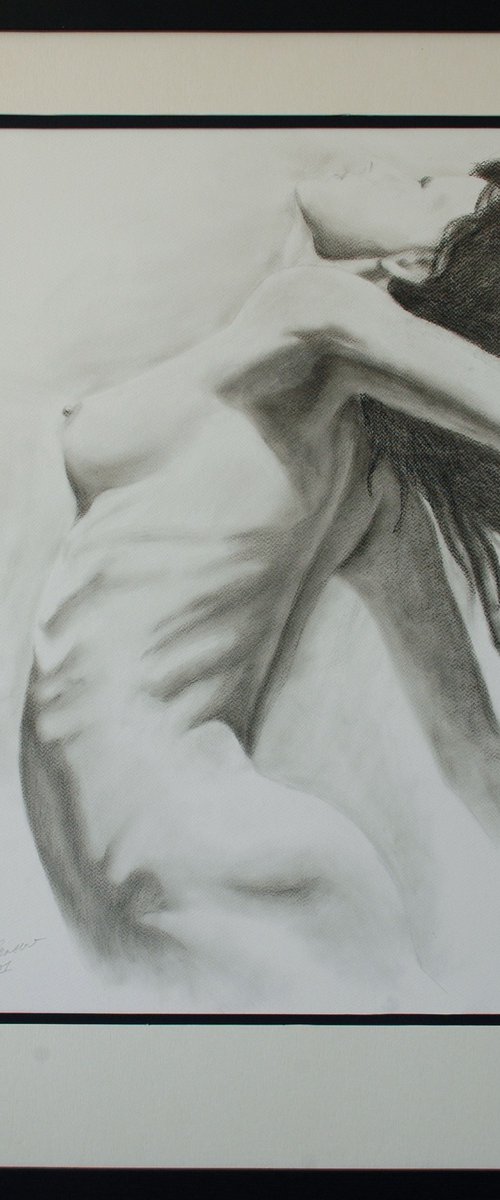 Nude study. Charcoal. by Rumen Spasov