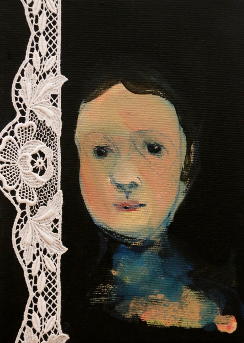 Impressionistic Portrait Oil Painting By Francesca Candito, 7 X 9, Rugiada Come La Luce Al Mattino Mattino, Original Artwork