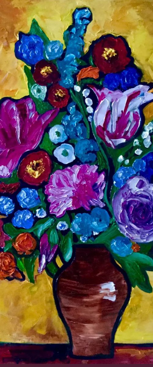 Bouquet of abstract flowers by Olga Koval