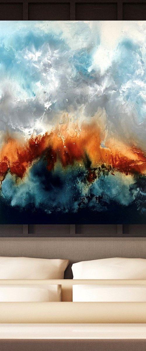 Heaven Sent - Large Abstract landscape - 100cm x 80cm by Jonesy