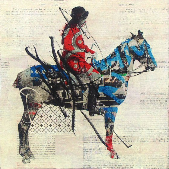 Collage_91_30x30 cm_Girl and horse