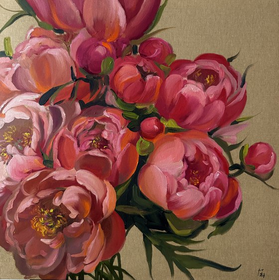 Red Peonies