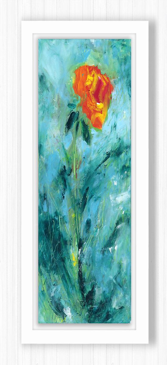 Flower 2 - Abstract Floral art painting by Kathy Morton Stanion