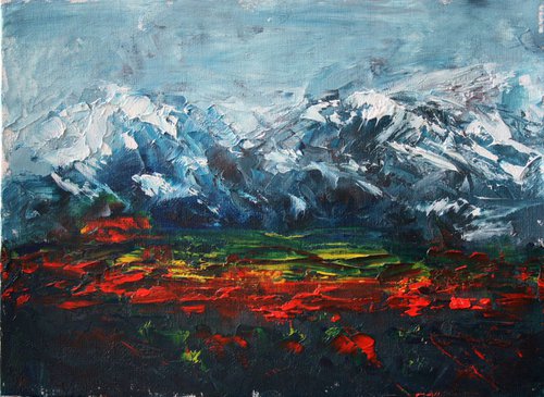 Mountains / Original Painting of Salana by Salana Art Gallery