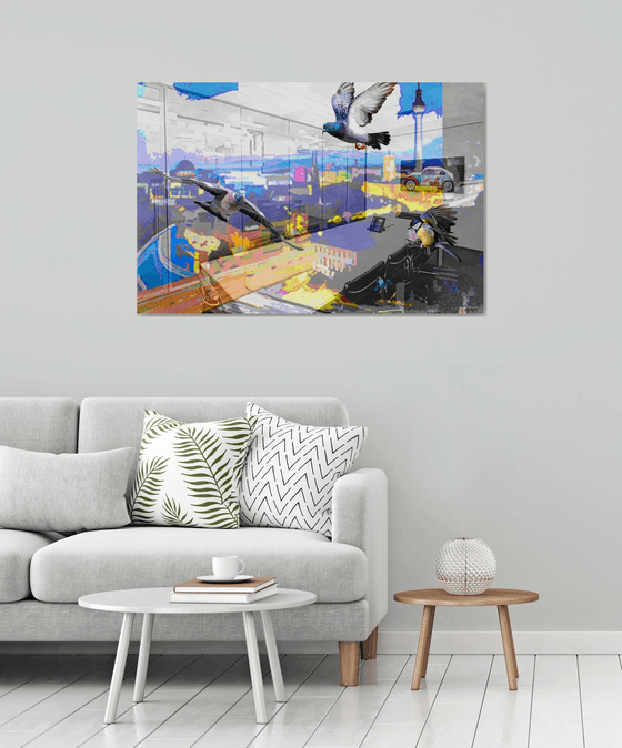 VIEW OF BERLIN | DIGITAL PAINTING GICLÉE ON CANVAS