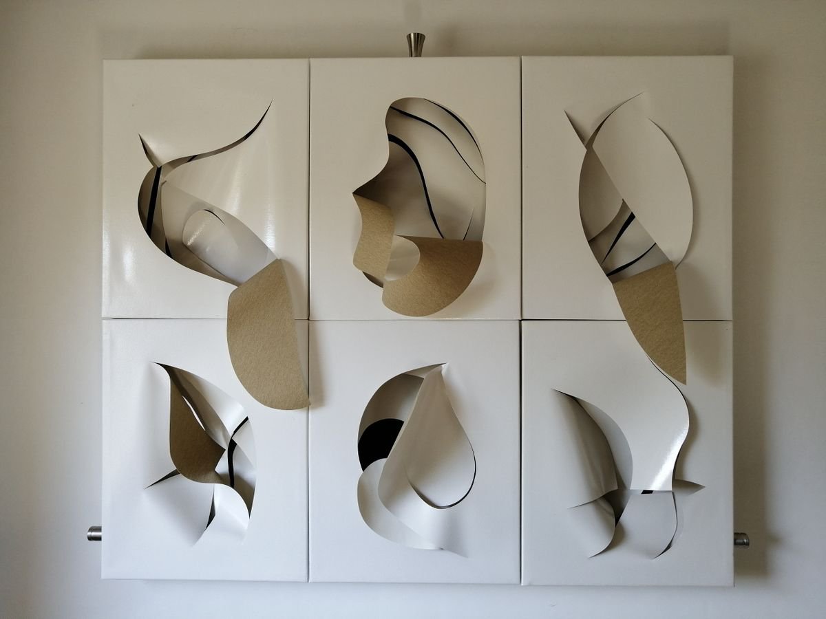 Surrealistic Abstract Acrylic Painting By Stefano Mazzolini, 39 X 31", Tt6B, Original Artwork