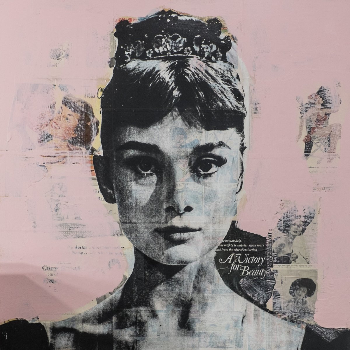 Audrey Hepburn A Victory for Beauty Collage by Dane Shue by Dane Shue