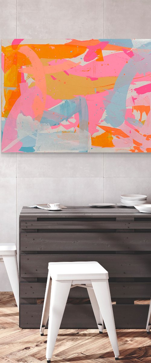 Perception Five 152 x 76cm acrylic on canvas by George Hall