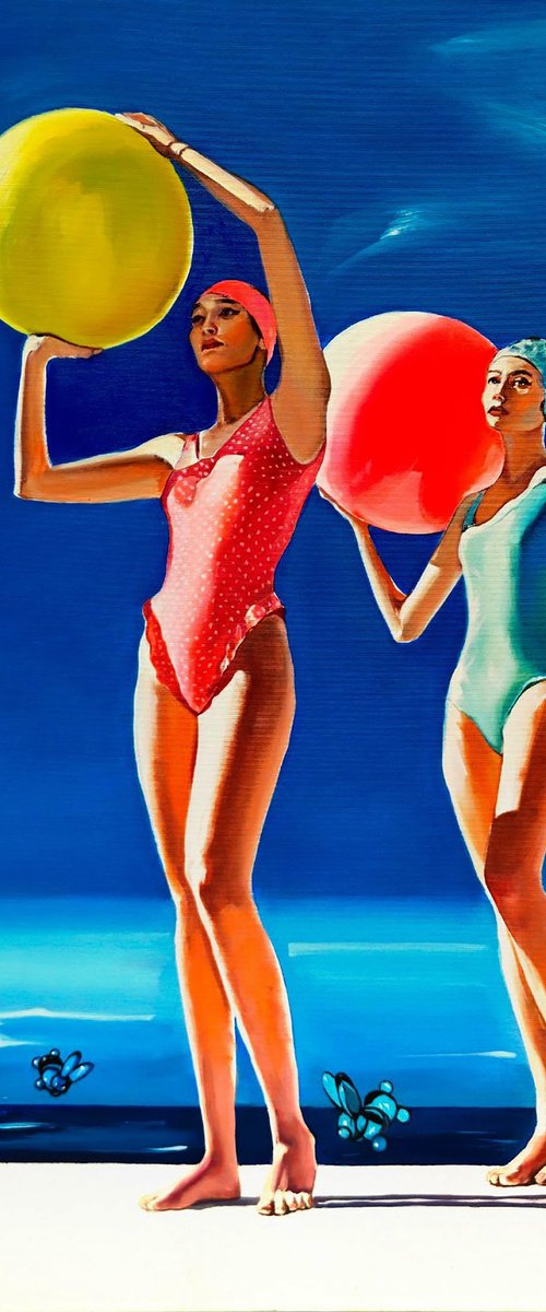 Girls at the Sea by Igor Konovalov