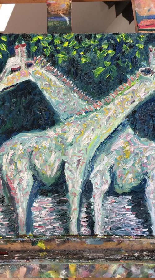 Two Giraffes by Ryan  Louder