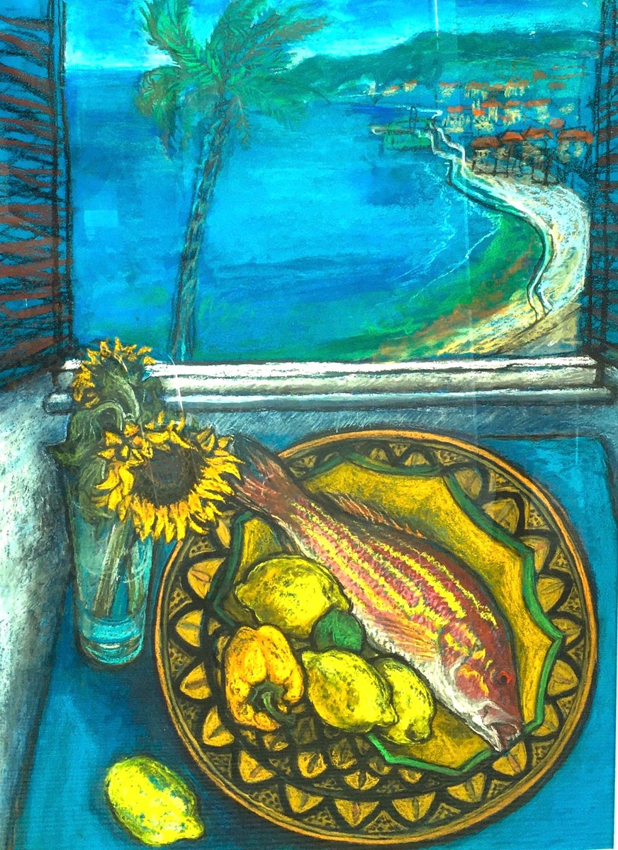 Window View with Snapper Fish by Patricia Clements