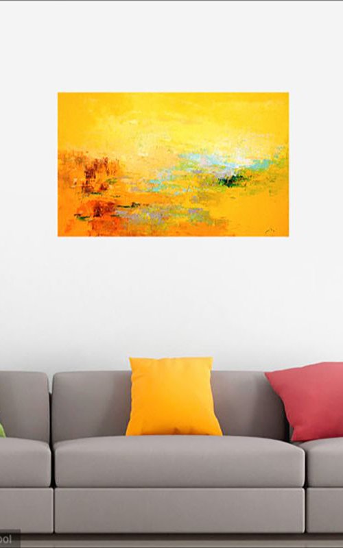 yellow landscape (ref#:875-12M) by Saroja van der Stegen