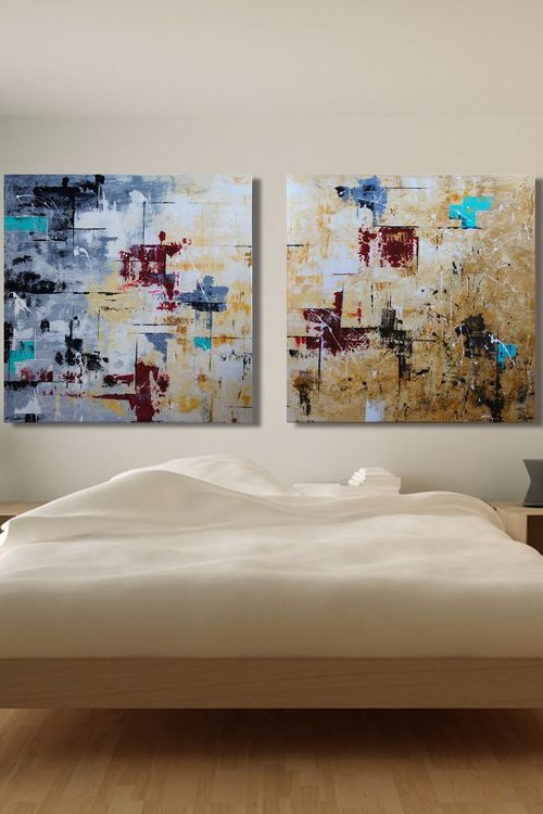Urbanization (Diptych) by Ansgar Dressler