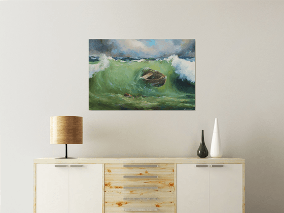 Lost in the ocean, 24x36x1.5''