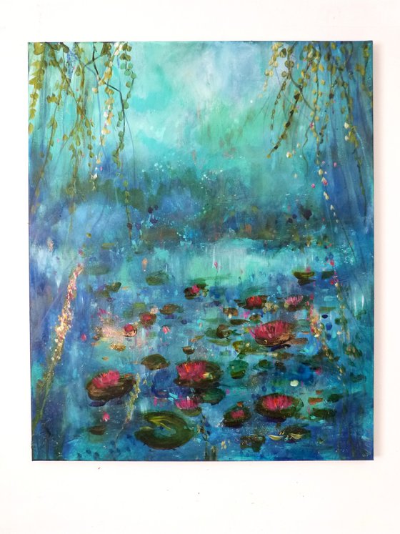 The blue pond 60x 73 cm.