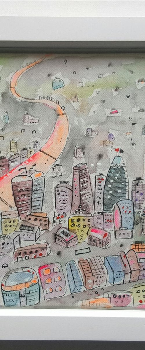 The glittering lights of London by Maria Luisa  Azzini