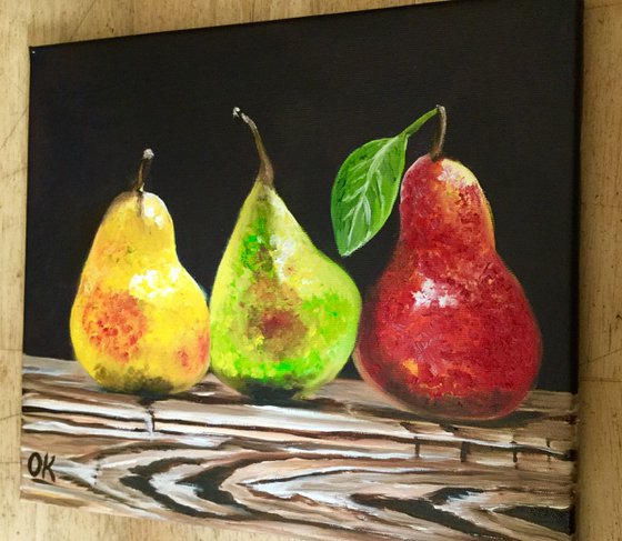 Pears. Still life .