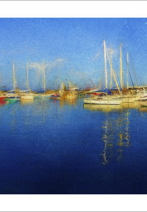 Yachts in Lyme Harbour by Martin  Fry