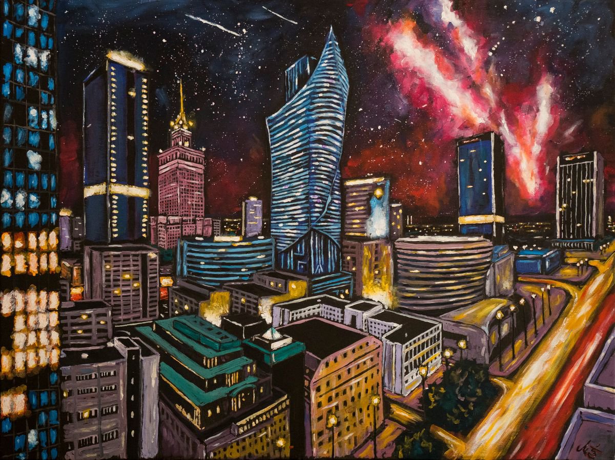 Surrealistic Acrylic Painting , Judgment (Warsaw) By Tiziano Marasco, 31 X 24, Artwork For Sale On Artfinder