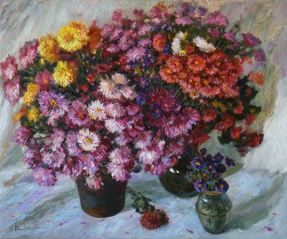 The Lush Bouquet Of Autumn Flowers