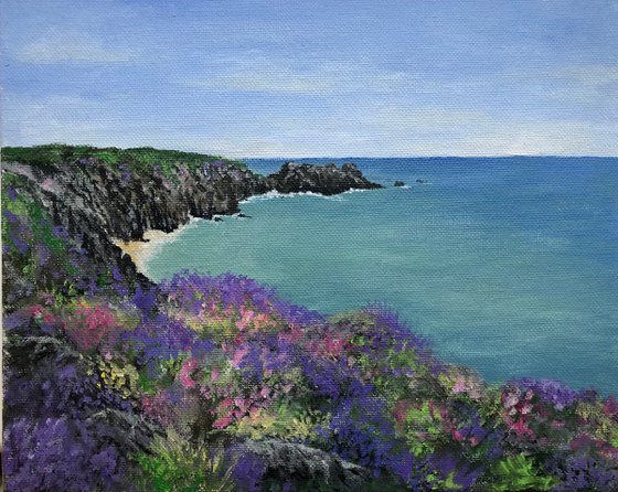 Cornwall Cliffs - Mini Painting