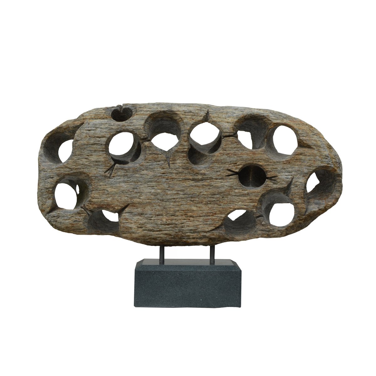 Abstract Stone Sculpture By Ognyan Chitakov, 24 X 16", "Breaths Of Air Ii", Original Artwork