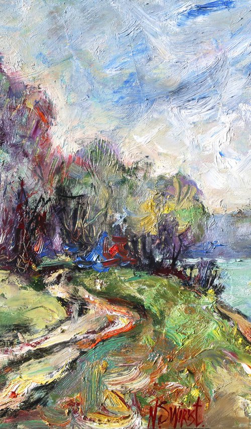 Road to the Dniester River by Nikifor Swiristuhin