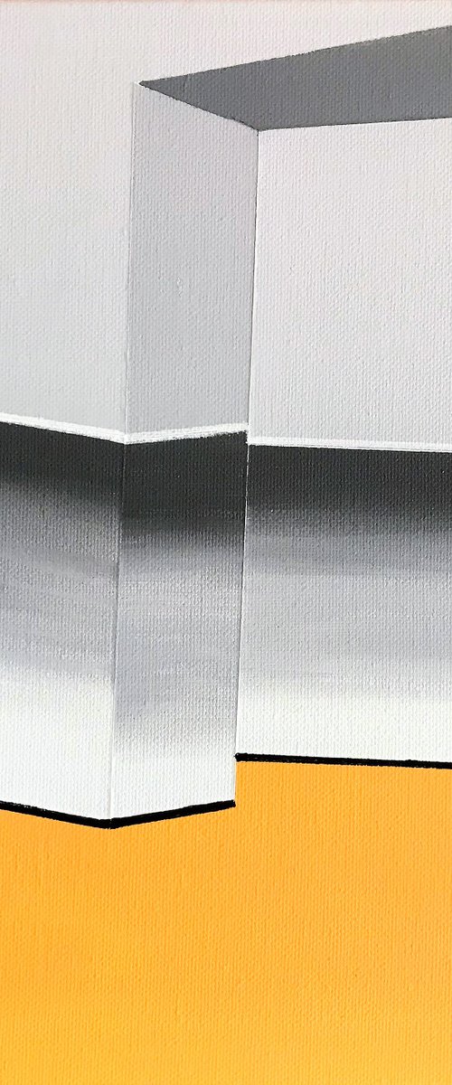 Geometric Collection - Grey & Yellow #4 by Lucyanne Terni