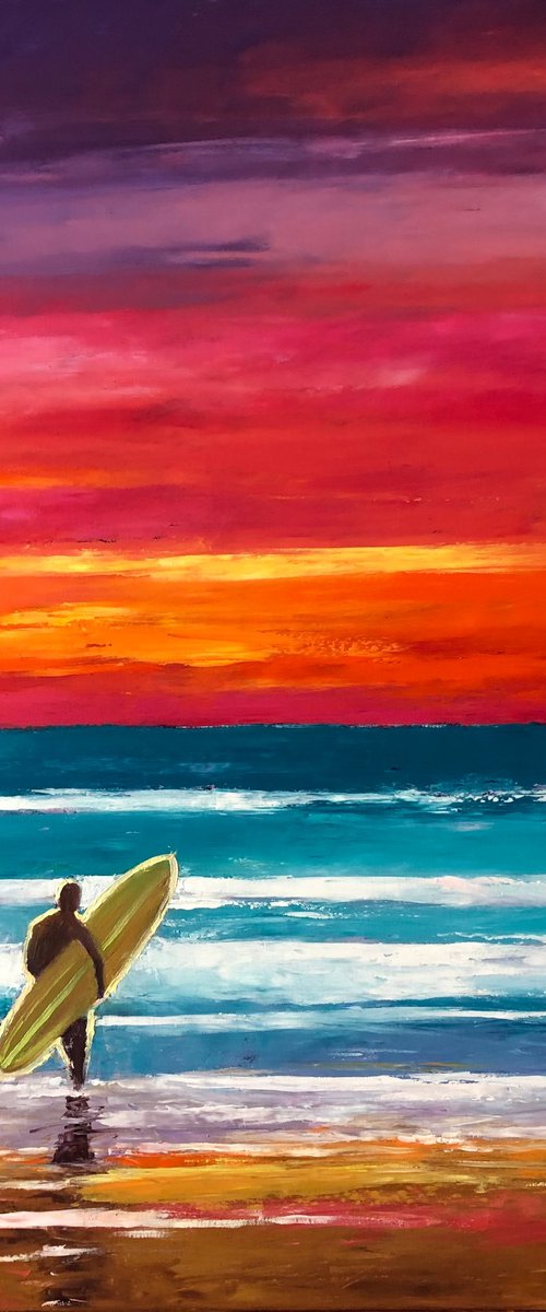 Lonely surfer 80-65cm by Volodymyr Smoliak