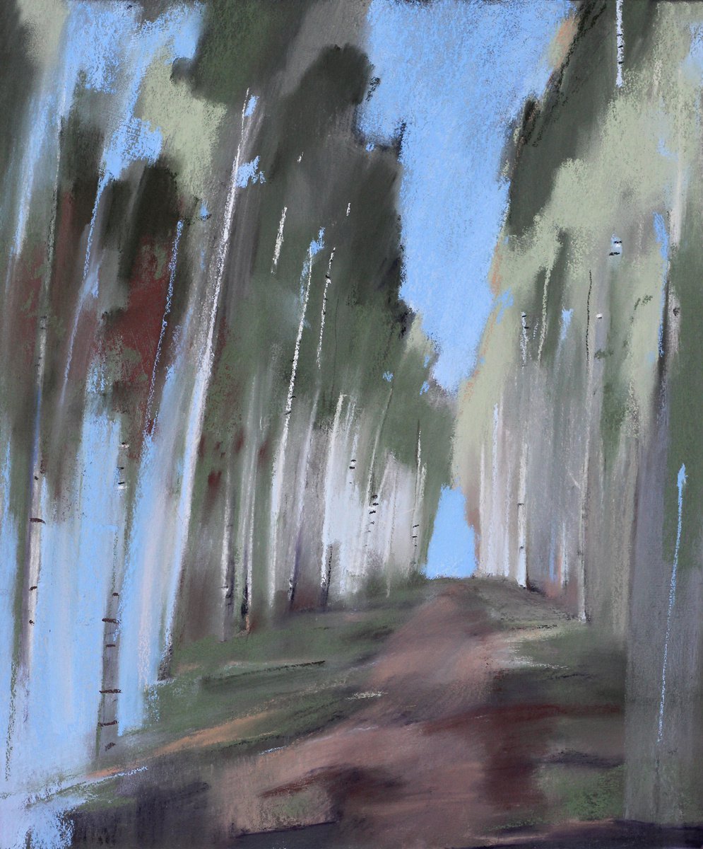 Birch trees by Yuliia Meniailova