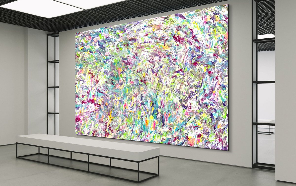 Organic Abstract Acrylic Painting By Estelle Asmodelle, 118 X 75, Move With You, Original Artwork