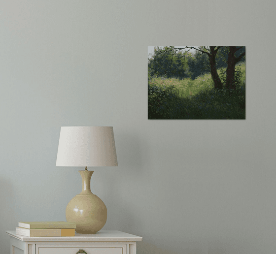 The June Sunny Morning - summer landscape painting