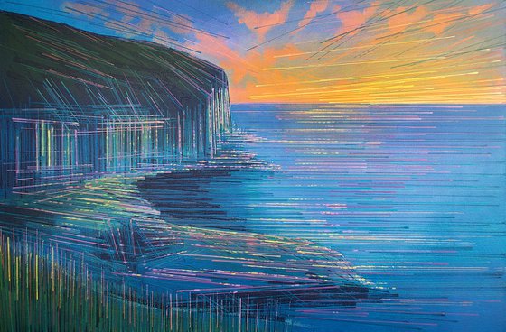 Dorset Coastline At Sunset