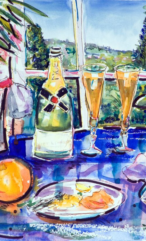 CHAMPAGNE BREAKFAST by Diana Aungier-Rose