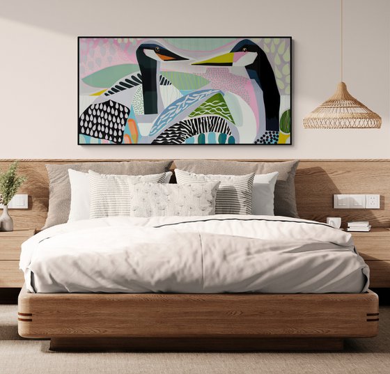 Geometric abstraction with birds #7