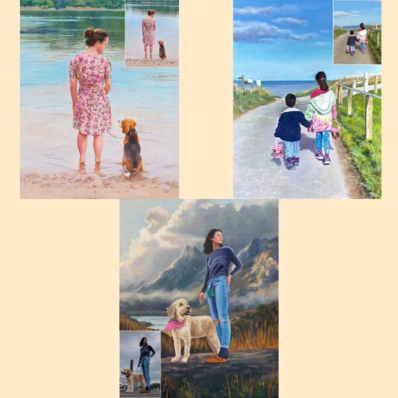 Custom oil portrait from photo