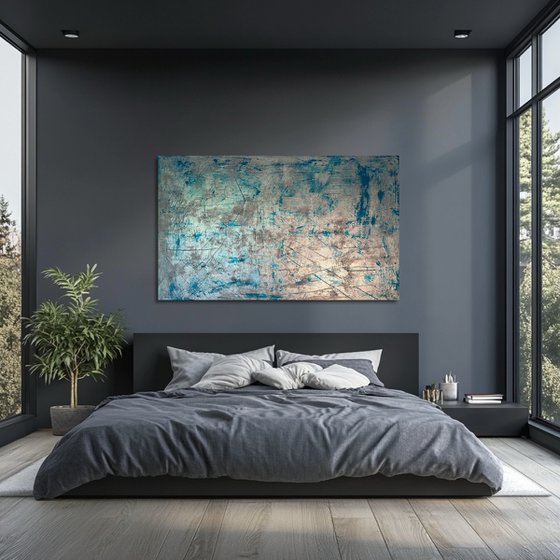 The Magic of Winter Abstrakt 80x130x2 cm