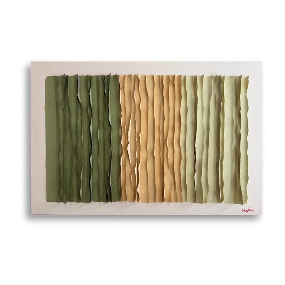 Green and Yellow Textured Abstract