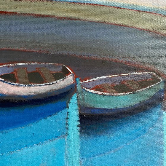 Three Boats in Harbour